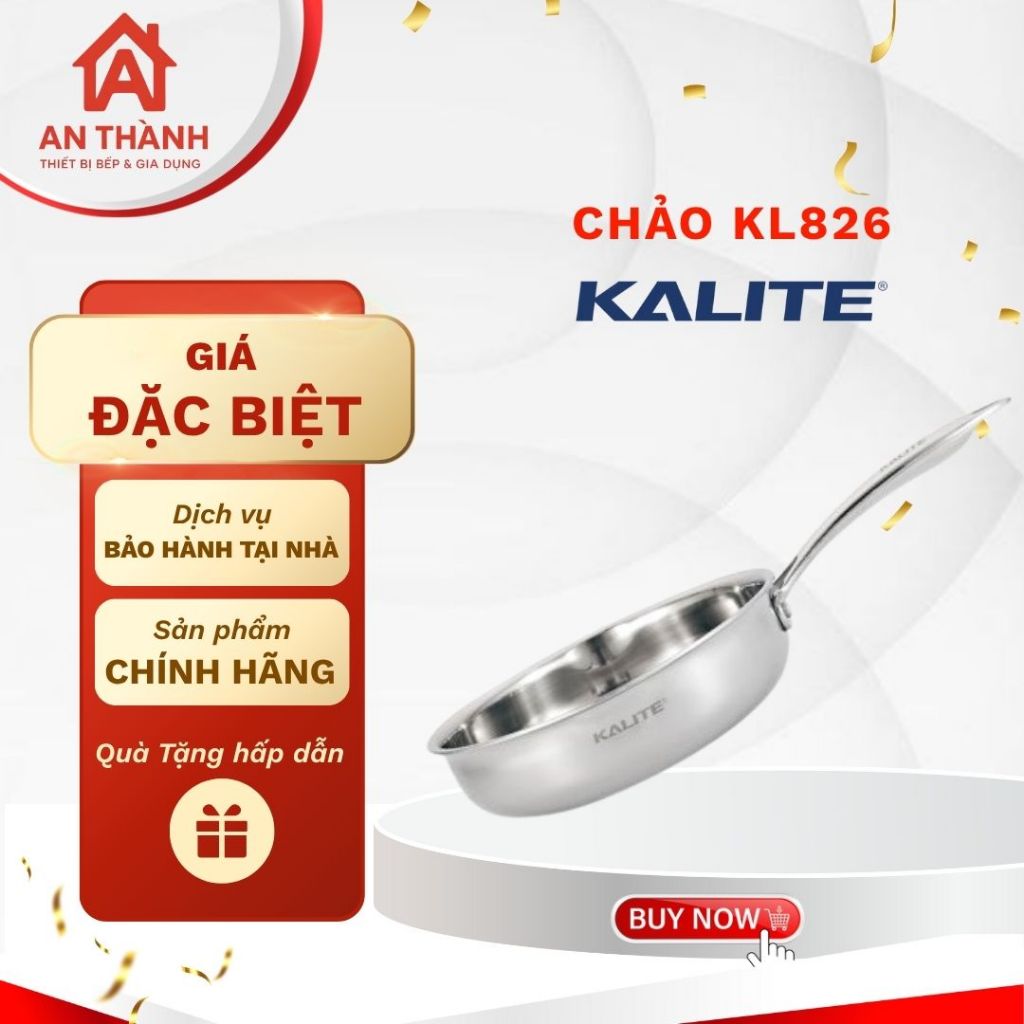 Chảo Inox Liền Khối KALITE KL826 – Đa Năng, Bền Bỉ, An Toàn Cho Gia Đình