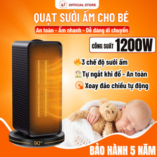  Quạt Sưởi Gốm 2 Chiều Máy Sưởi Mini Để Bàn Cho Bé Sơ Sinh 6 Chế Độ Làm Nóng Tức Thì Không Khô Da 