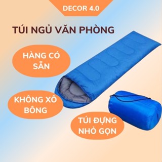 Túi ngủ văn phòng gấp gọn đa năng, túi ngủ đi phượt, dã ngoại có khoá kéo, có trùm đầu