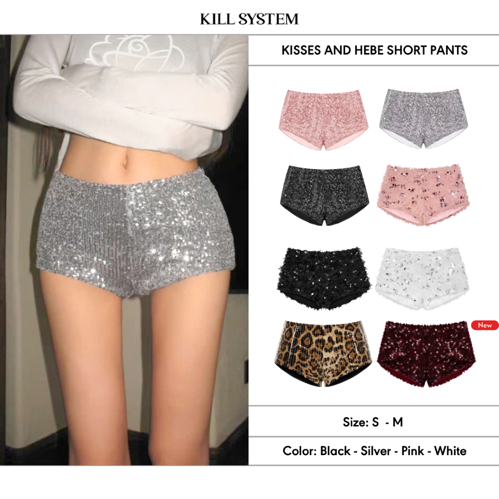 Quần short kim sa cạp thấp tôn dáng Kisses - Kill System