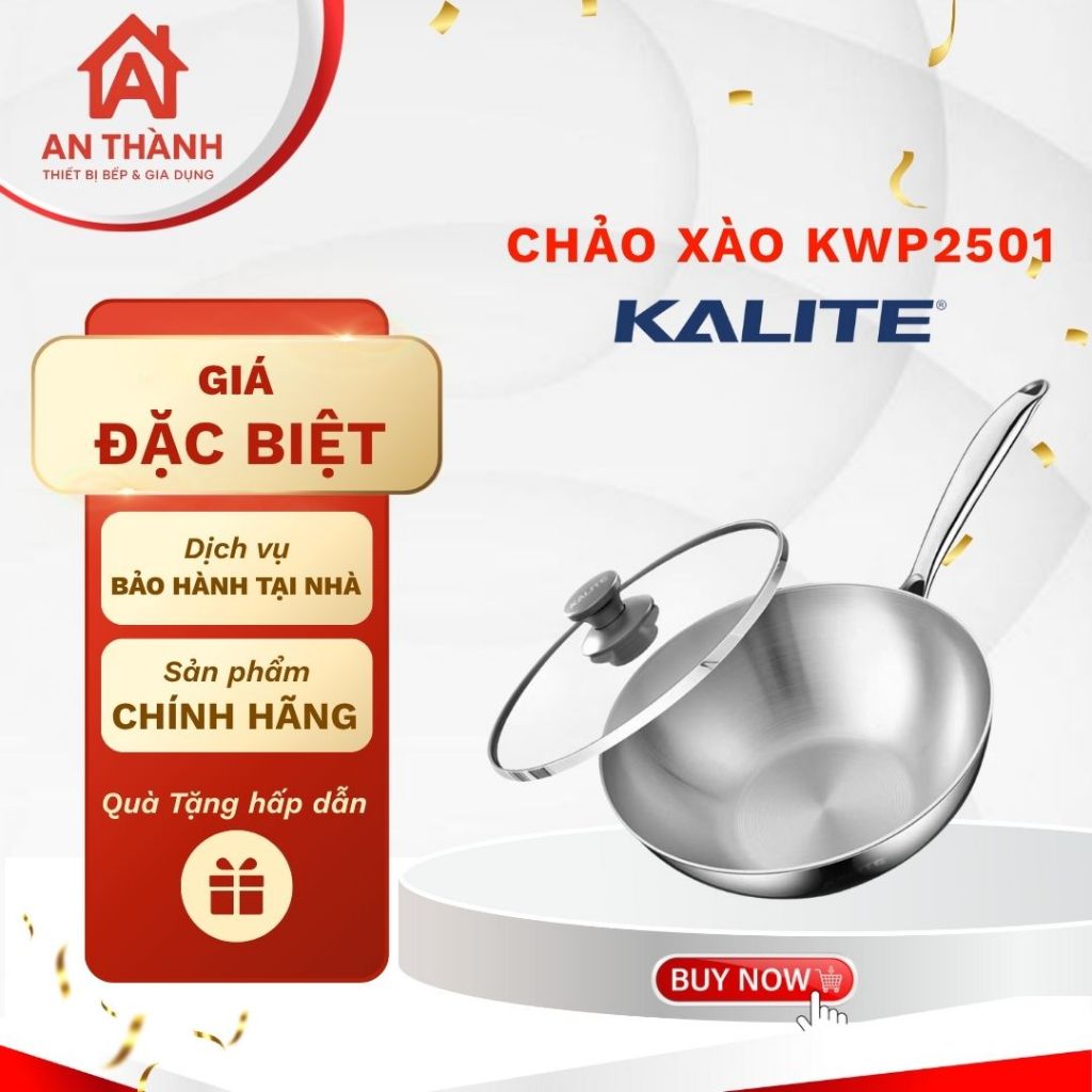 Chảo Inox 304 Lòng Sâu KALITE KWP2501 / KWP2601 – Bền Bỉ, Dễ Vệ Sinh, An Toàn