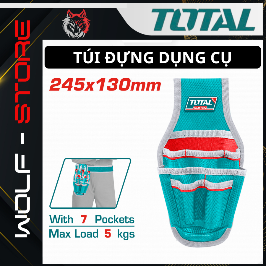 Túi Đựng Đồ Nghề TOTAL THT16P40125 5Kg Polyester 1680D Bền Bỉ 7 Ngăn