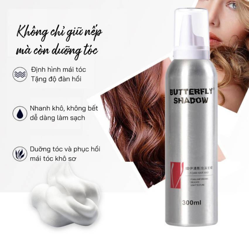 | Gôm Bạc | Gôm Xịt Tóc, Keo Xịt Tóc Nam Nữ, Xịt Giữ Nếp Tóc, Gôm Butterfly Shadow