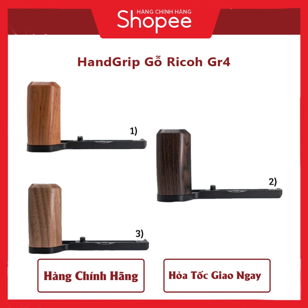 HandGrip Gỗ Dành Cho Ricoh Gr4 l Ricoh GR IV l RICOH GR4 l HandGrip Gỗ YUWOOD Dành Cho Ricoh Gr4