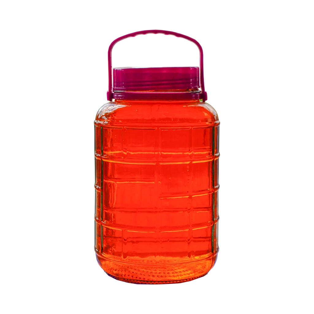 BÌNH NGÂM RƯỢU THUỶ TINH 2 LÍT NẮP NHỰA CÓ QUAI XÁCH