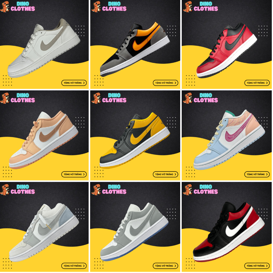 Giày Sneaker JD1 Low, JD1 Cổ Thấp Tổng Hợp Màu (2) - Dino.Sneaker99