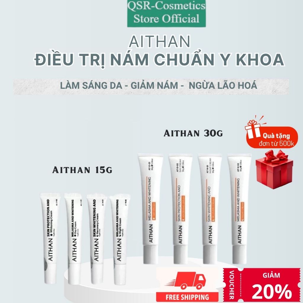 ( Chính Hãng) Bộ Kem Dưỡng Aithan Uka Melasma And Whitening Giảm Nám Dưỡng Trắng Da