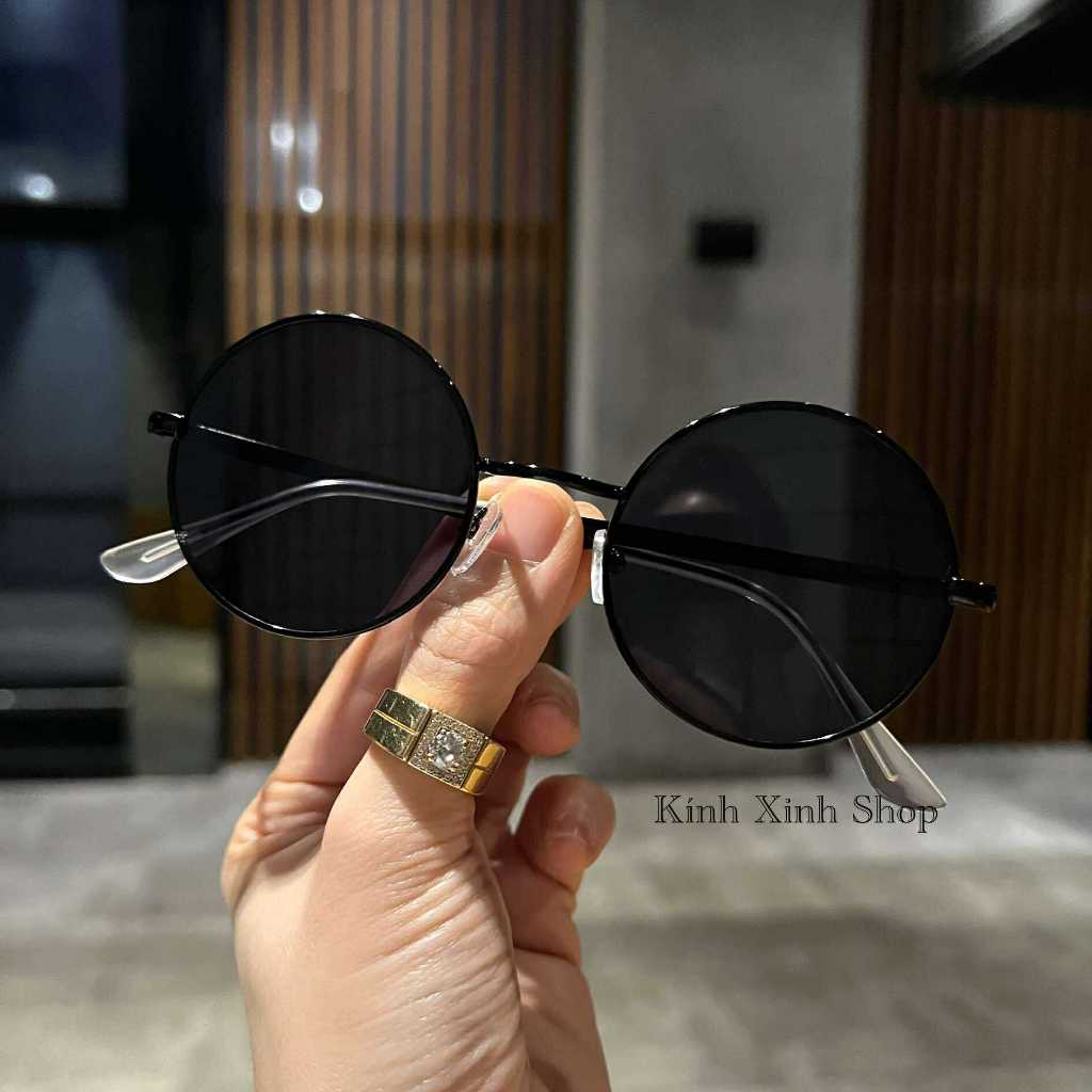 Kính râm Mắt tròn xoe chống nắng chống Uv cho nam nữ