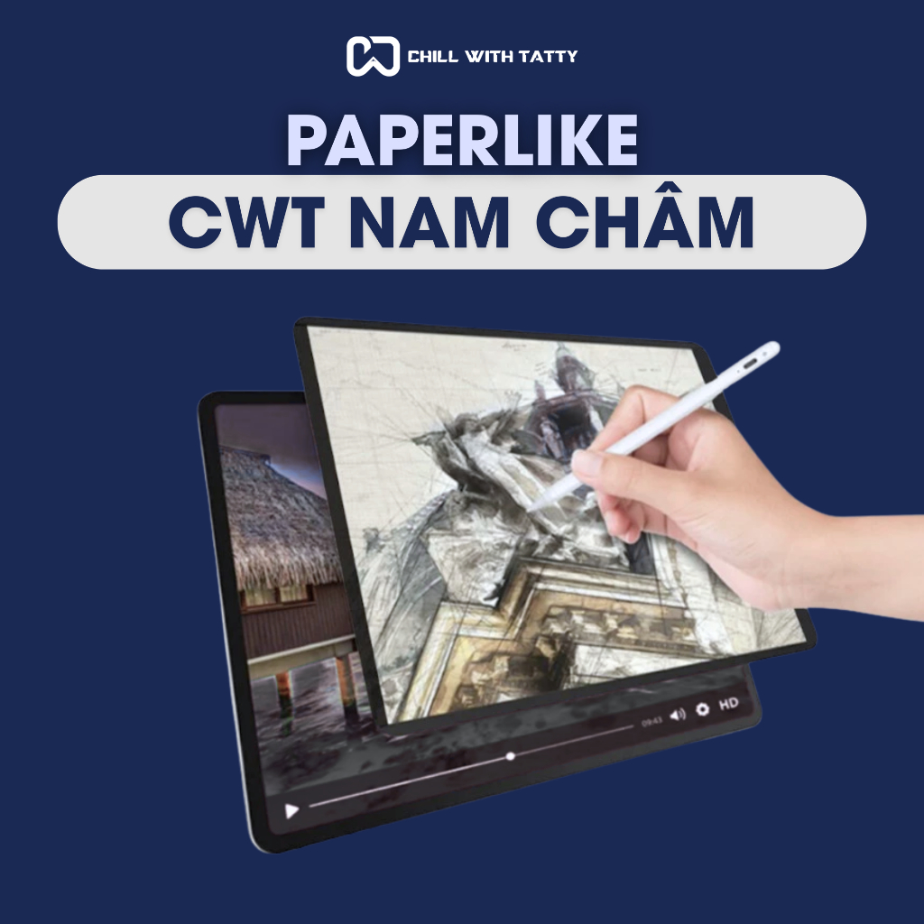 CWT Miếng dán màn hình nam châm có thể tháo rời cho ipad