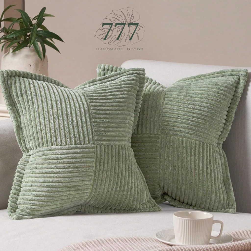 Vỏ Gối Trang Trí Sofa 45x45-Gối Trang Trí Tết 2026-Chất Liệu Nhung Tăm-Vỏ Gối Tựa Lưng -777215