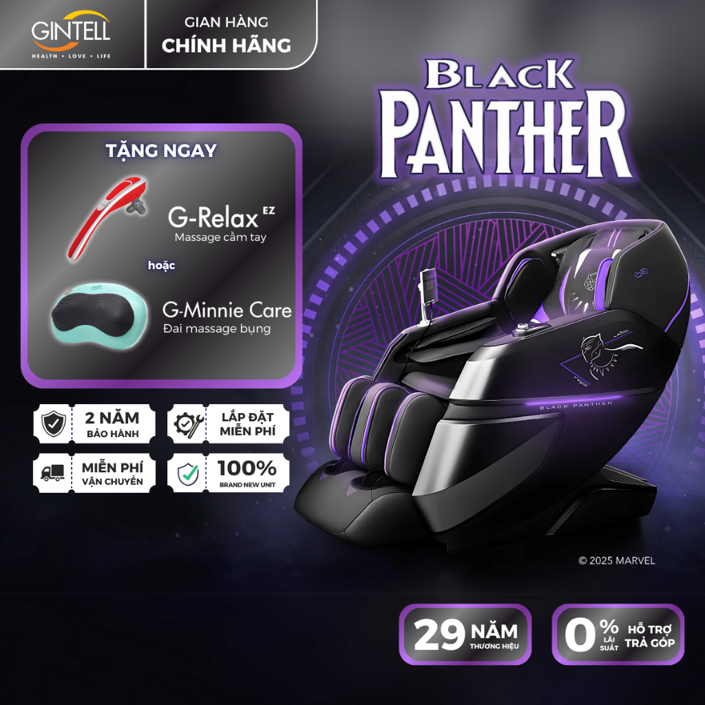 [PHIÊN BẢN GIỚI HẠN]  Ghế Spider-Man Massage Toàn Thân GINTELL | 24 Tháng Bảo Hành Chính Hãng
