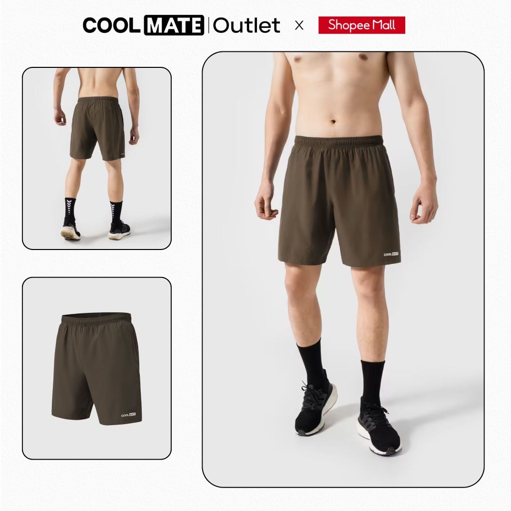 Quần Short Nam Coolmate 7inch Đa Năng Thể Thao Màu Nâu Nhanh Khô, Co giãn