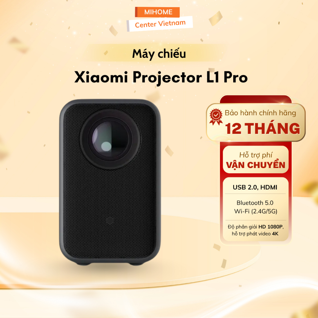 Máy chiếu Xiaomi Smart Projector L1 Pro - Độ Phân Giải 1080P - Bản Quốc Tế - Bảo Hành 12 Tháng