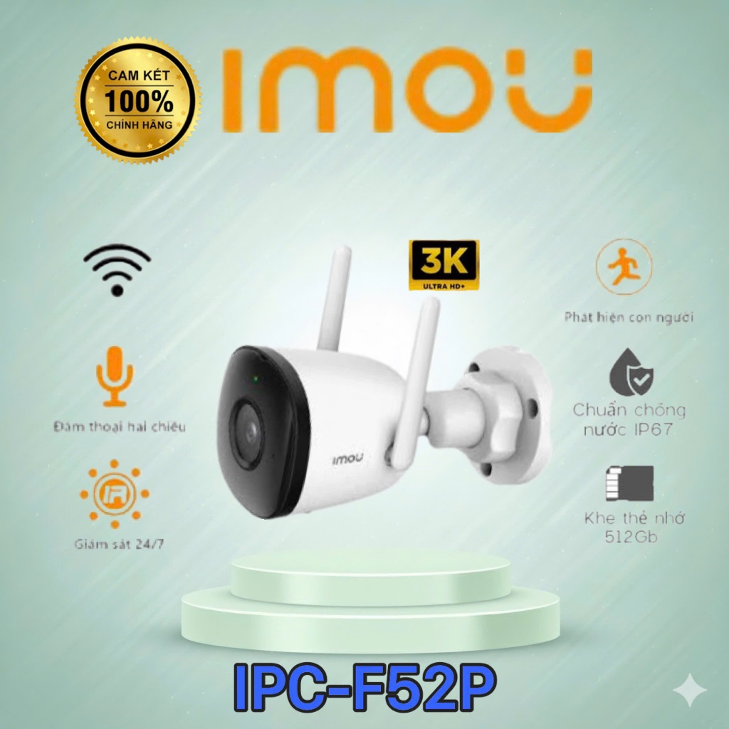 Camera Wifi ngoài trời 5MP IMOU IPC-F52P 5MP