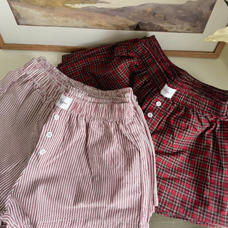  Quần Đùi Nữ Form Ngắn Tôn Dáng Nhiều Màu Pepper Clothing Quần Short Nữ Mặc Nhà Kẻ Sọc Trendy Mùa Hè - Mini Short 