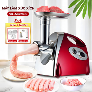 [TẶNG BỘ PHỤ KIỆN] Máy xay thịt, làm xúc xích, giò chả đa năng 2in1 Công suất 2800W Khung nhôm cao cấp Máy nhồi xúc xích