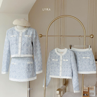  LYRA - Set váy áo croptop mix chân váy chữ A set thiết kế nữ phong cách Hàn Quốc công sở thanh lịch VSYSE0172 
