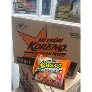 THÙNG 40 GÓI MÌ TRỘN HƯƠNG Vị VỊ SƯỜN  / Mì TOKBOKKI KORENO - PALDO
