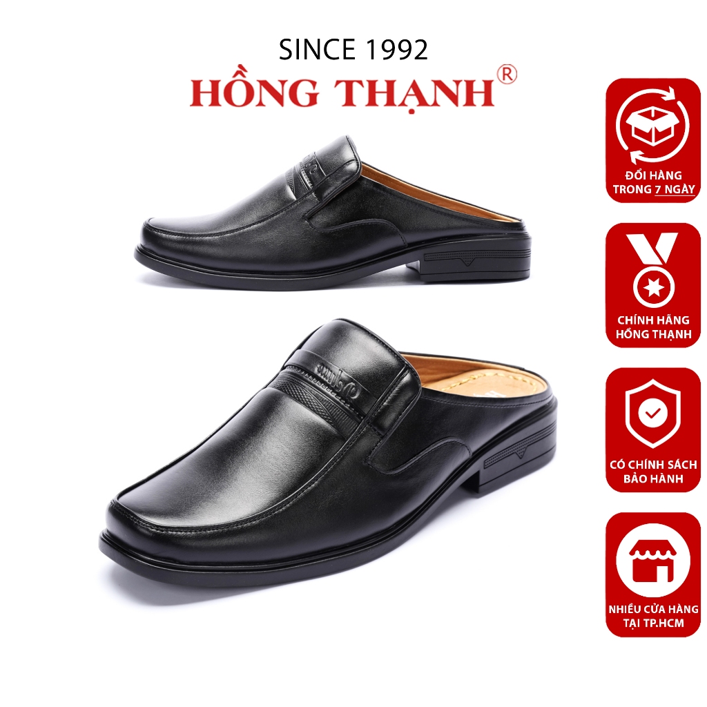 Giày Sabo Nam HỒNG THẠNH Giày Sục Da Bò Cao Cấp Êm Chân Đế Chống Trượt - 5689