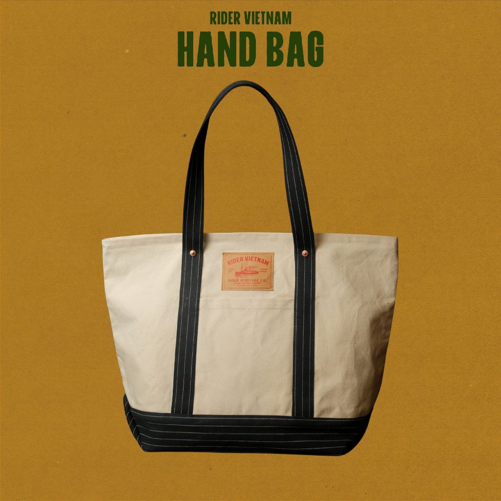 Túi Xách Rider Hand Bag Denim Sọc phối Canvas phong cách cổ điển - RIDER VIETNAM