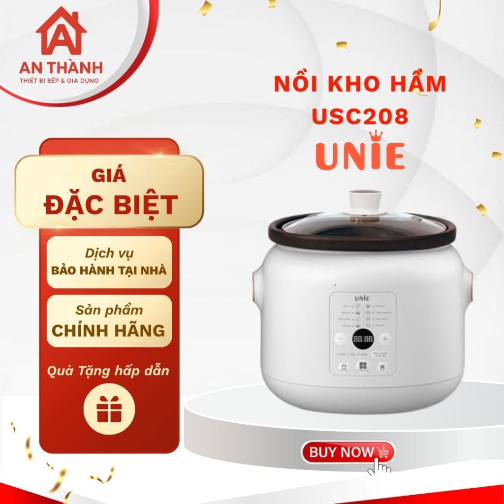 Nồi Kho Hầm Chuyên Dụng UNIE USC208 – Hầm Thịt, Xương, Canh Ngon Chuẩn Vị