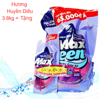 [Kèm Tặng]Túi 3.8Kg Nước Giặt Xả MaxKleen Hoặc 3.6Kg Hương Nước Hoa