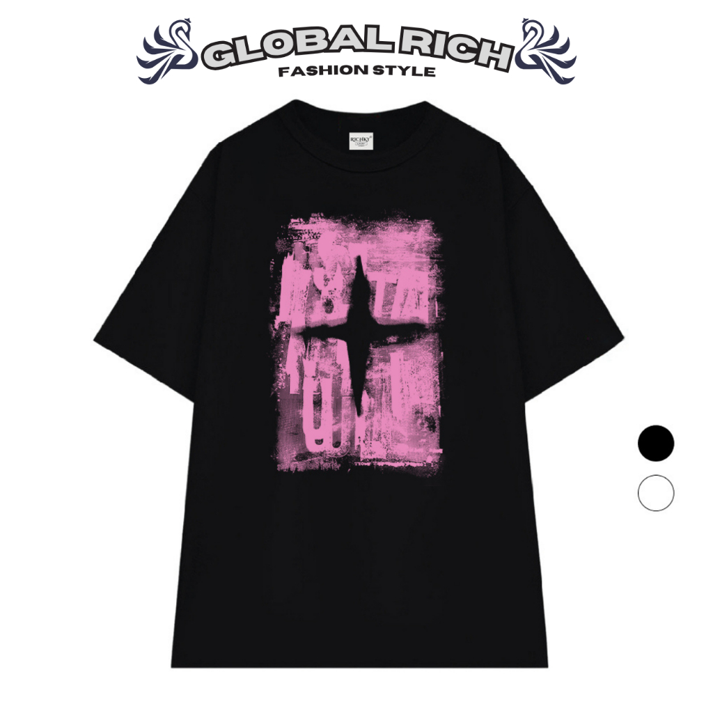 Áo Thun Global Rich Premium Tee Art Stroke Abstract Splash Paint Effect