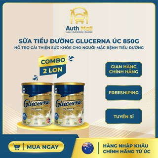   COMBO 2 LON  Sữa Bột Dành Cho Người Tiểu Đường Glucerna Vanilla 850g Úc - Có Tem Nhập Khẩu 