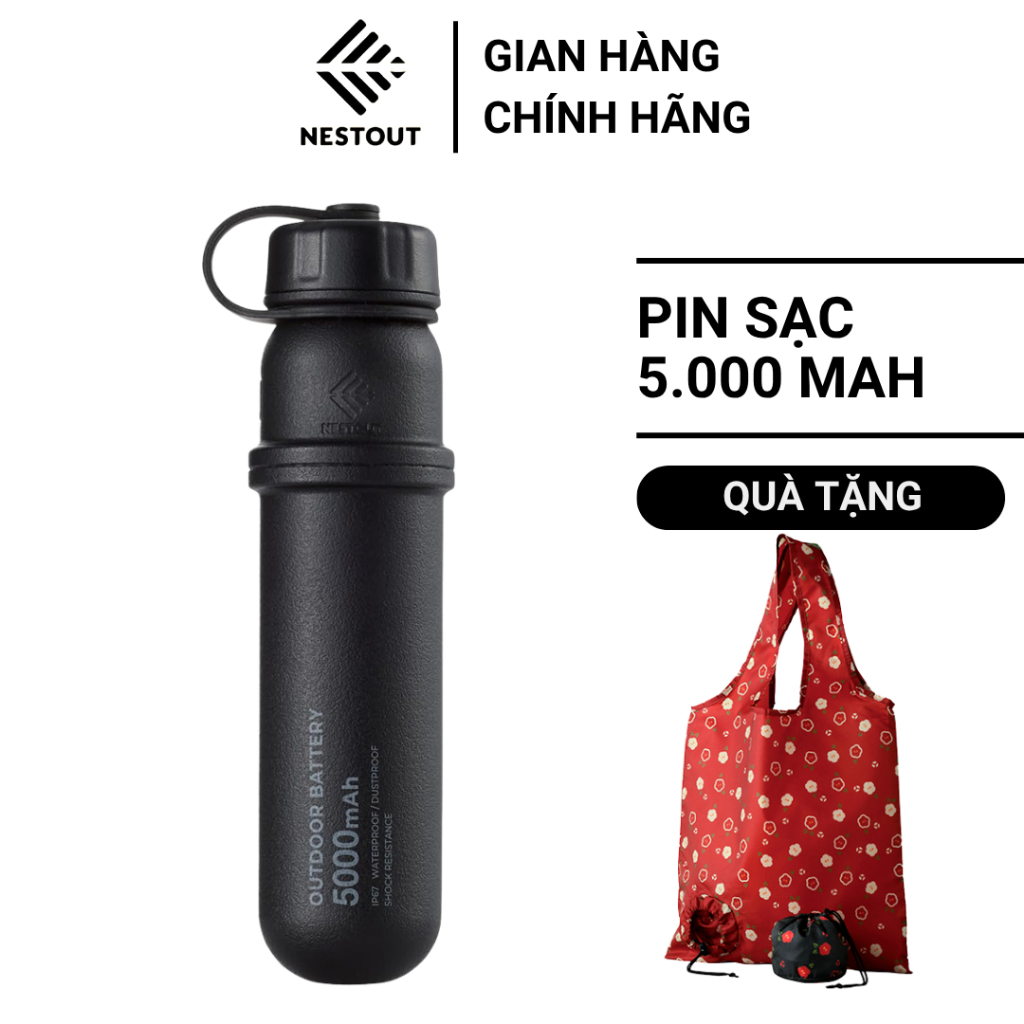 Pin Sạc Dự Phòng Di Động Dã Ngoại ELECOM NESTOUT Outdoor Battery (5000mAh) - Màu Đen - ELECOM VIETNA