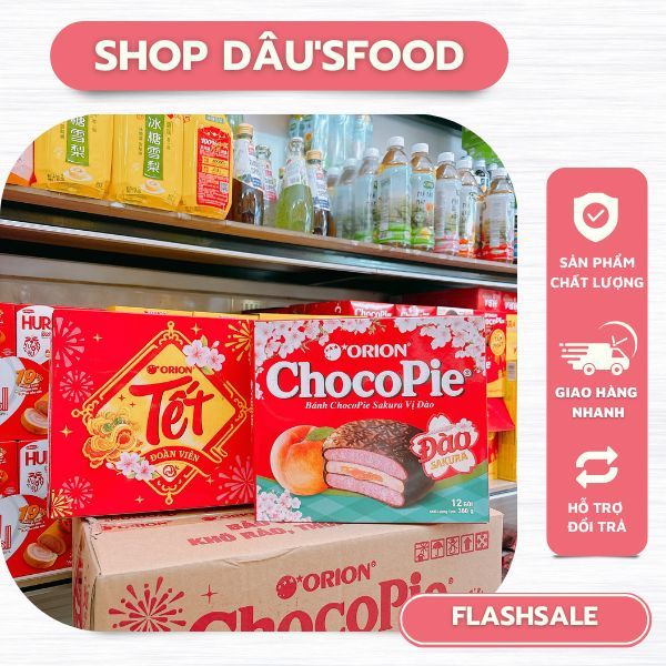 Mẫu quà tặng Tết mới nhất 2026- Bộ quà Tết Orion- Hộp 12 bánh