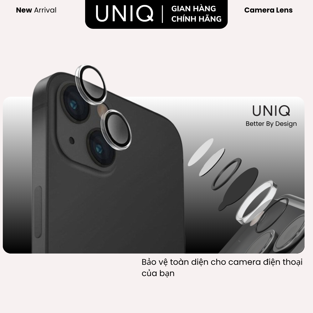 Kính bảo vệ camera UNIQ OPTIX dành cho IPHONE 15/15 Plus (2023) 6.1 / 6.7