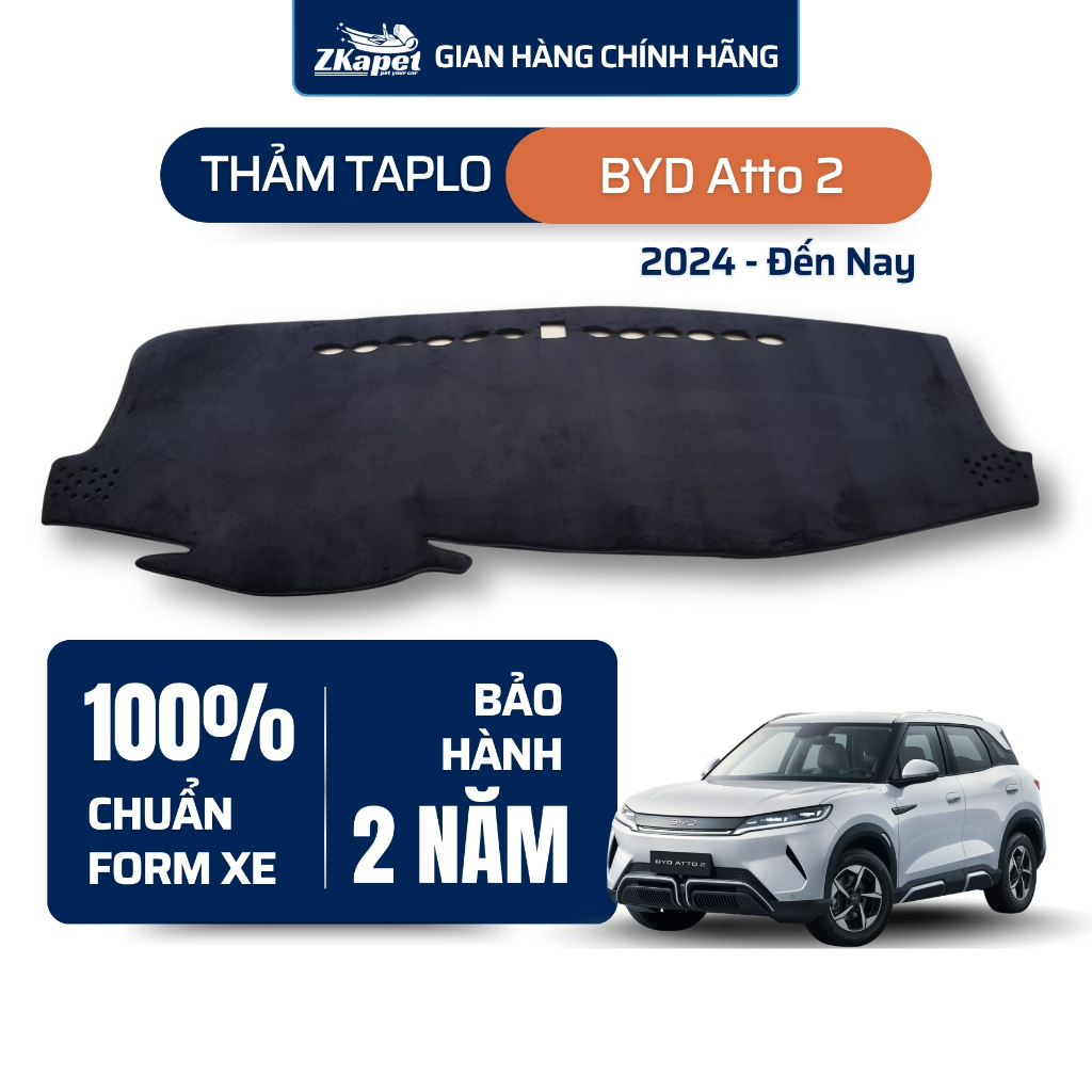 Thảm taplo ô tô BYD Atto-2 2024 - Đến Nay ZKAPET