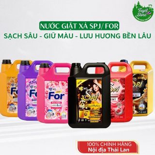  Nước giặt xả đậm đặc HC For  SPJ 8 in 1 5000ml Thái Lan làm sạch vết bẩn lưu hương lâu bền màu vải 
