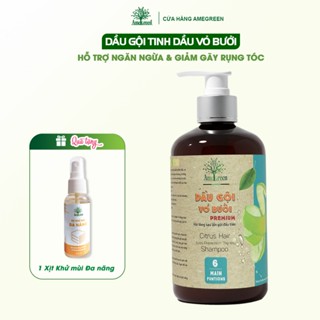  Dầu Gội Tinh Dầu Vỏ Bưởi 600ML AmeGreen - Giúp Kích Mọc Tóc Tự Nhiên & Ngăn Rụng Tóc Không Silicone 