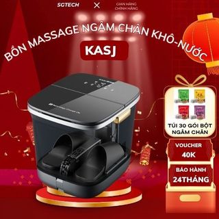 Chậu Ngâm Chân Massage KASJ - Kết Hợp Massage Khô và Nước, Con Lăn & Khí Nén