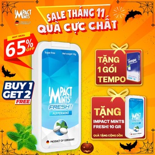  Kẹo Ngậm Bạc Hà Không Đường IMPACTMINTS FRESH! Hương Vị Bạc Hà - Đào - Táo Vàng - Chanh Dây Xoài 