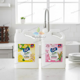 Nước Rửa Chén Bát Gift Can 3,8kg Ba Mùi Hương Lựa Chọn