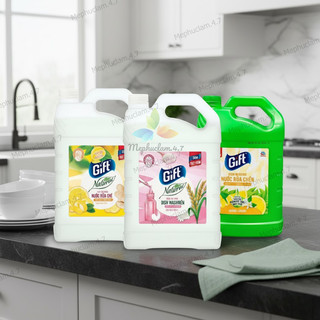 Nước Rửa Chén Bát Gift Can 3,8kg Ba Mùi Hương Lựa Chọn