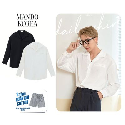 Áo sơ mi Curban-Linen Shirt vải đũi xước Oversized phong cách Hàn Quốc MANDO KOREA Menswear - SHT004