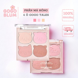  GOGOTALES Phấn Má Hồng 4 Ô GOGO TALES Lovely Cat Sweetish GT772 3 Màu Dễ Dùng Tiện Lợi GOGO BLUM 10g 