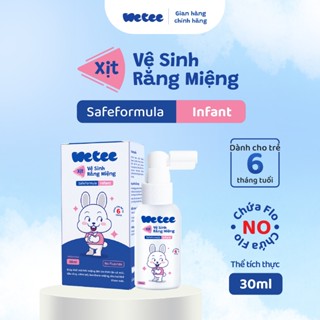 [6 THÁNG] Xịt Vệ Sinh Răng Miêng Wetee Cho Bé Từ 6 Tháng Tuổi 30ml - Không Flour, An Toàn Khi Nuốt, Ngăn Ngừa Sâu Sún