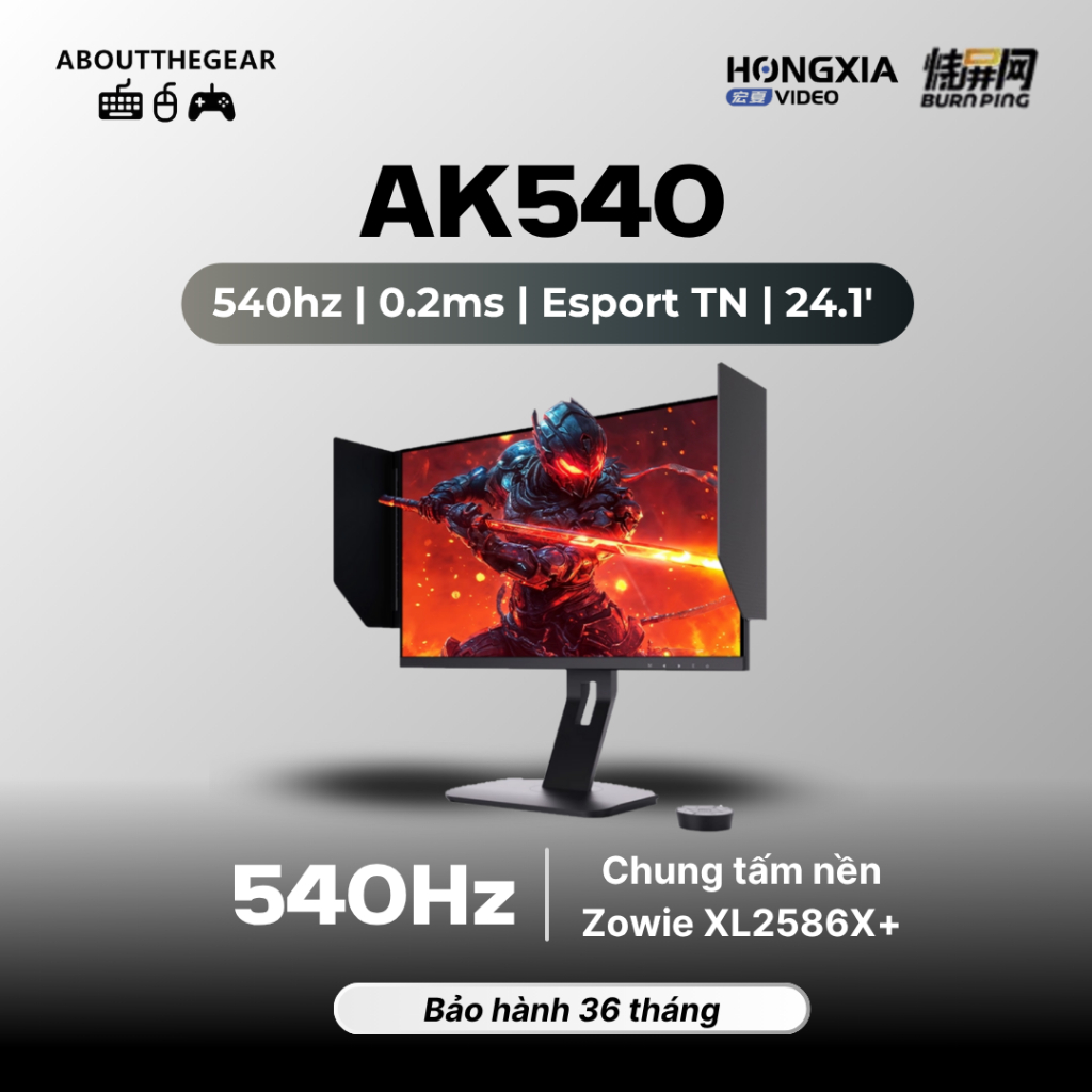 Màn hình Gaming Hongxia 280hz/310hz/430hz/540hz chuyên game FPS (NEWSEAL-BH 36 THÁNG), grade A+