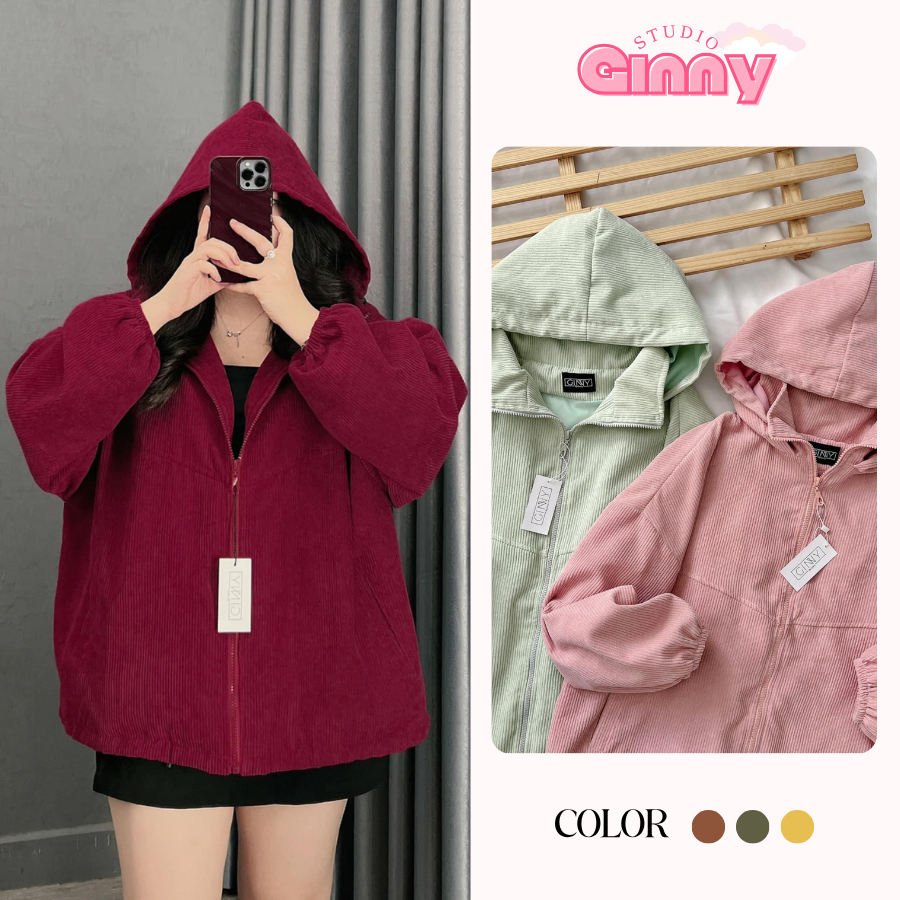 GINNY Áo Khoác Nhung Tăm Salim TL07 Unisex Freesize Chống Nắng Chống Tia UV