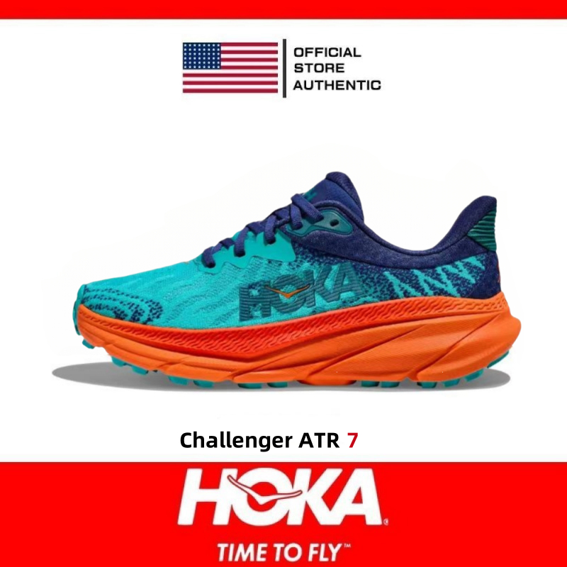 100% Genuine HOKA Challenger ATR 7 Blue Orange Unisex Low-top Sneakers