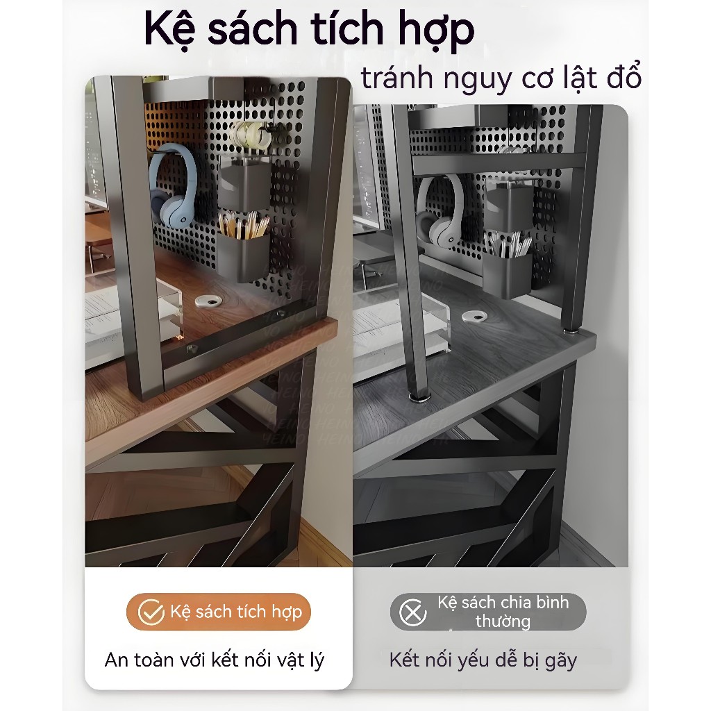 𝑯𝑬𝑰𝑵𝑶 Bàn Làm Việc Bàn Gaming Nội Thất mặt gỗ 1m2 1m thiết kế cá tính hân sắt sơn tĩnh điện cao cấp | BigBuy360 - bigbuy360.vn