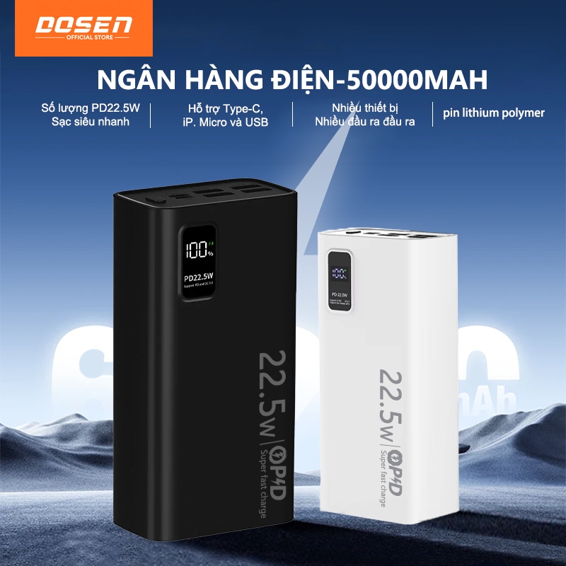 dosen pro sạc dự phòng power bank pd22.5W 30000mah 10000mah 50000mah pin dự phòng màn hình led tích hợp tích hợp