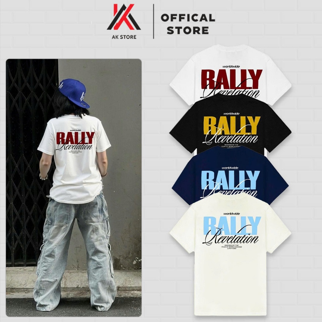 Áo Thun In Chữ Màu Sắc Phong Cách Hot Hit RALLY AK STORE