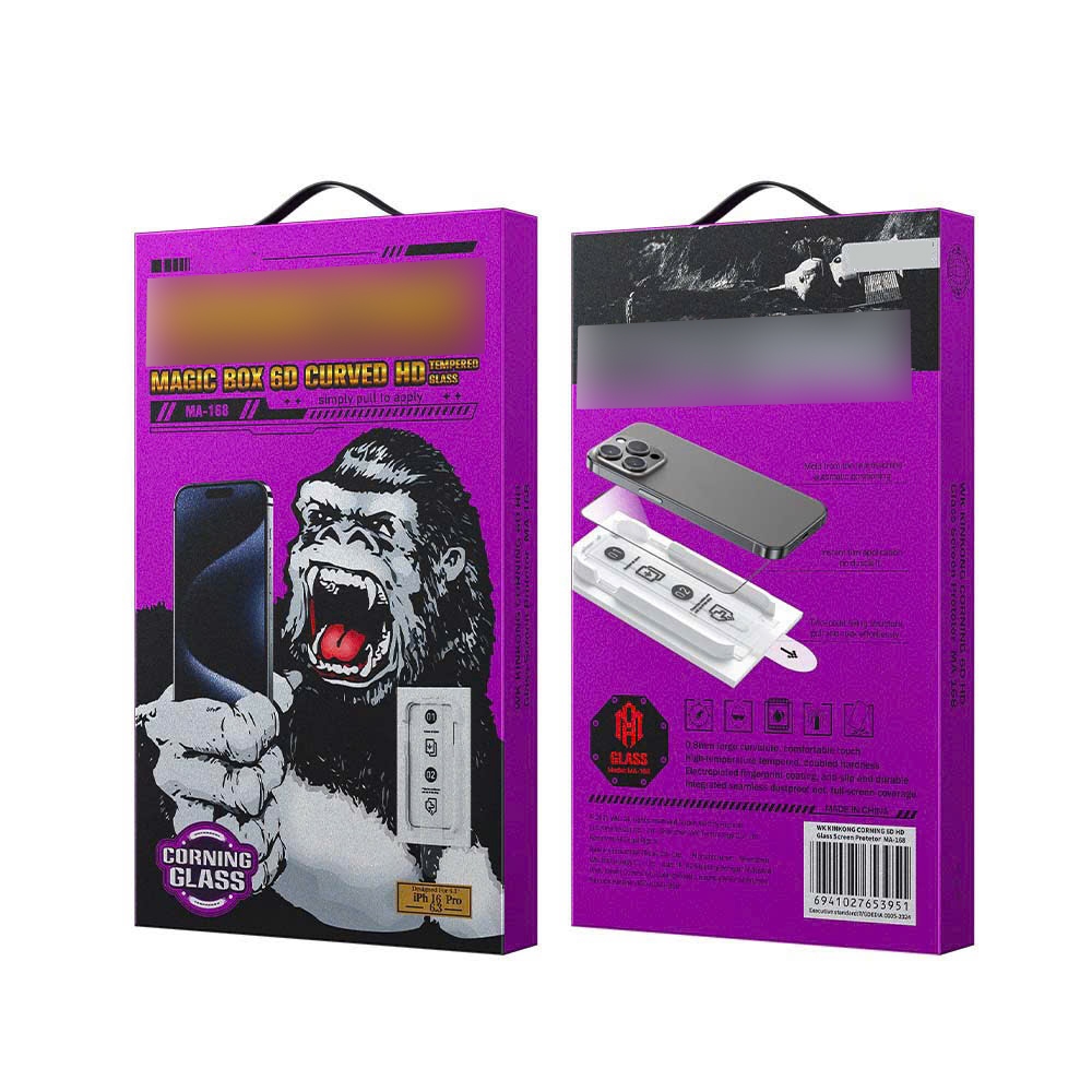 Kính Cường Lực iPHONE CORNING HD Kèm Khung MAGIC BOX MA-168 Siêu Cứng iPhone 12PRM đến 17PRM