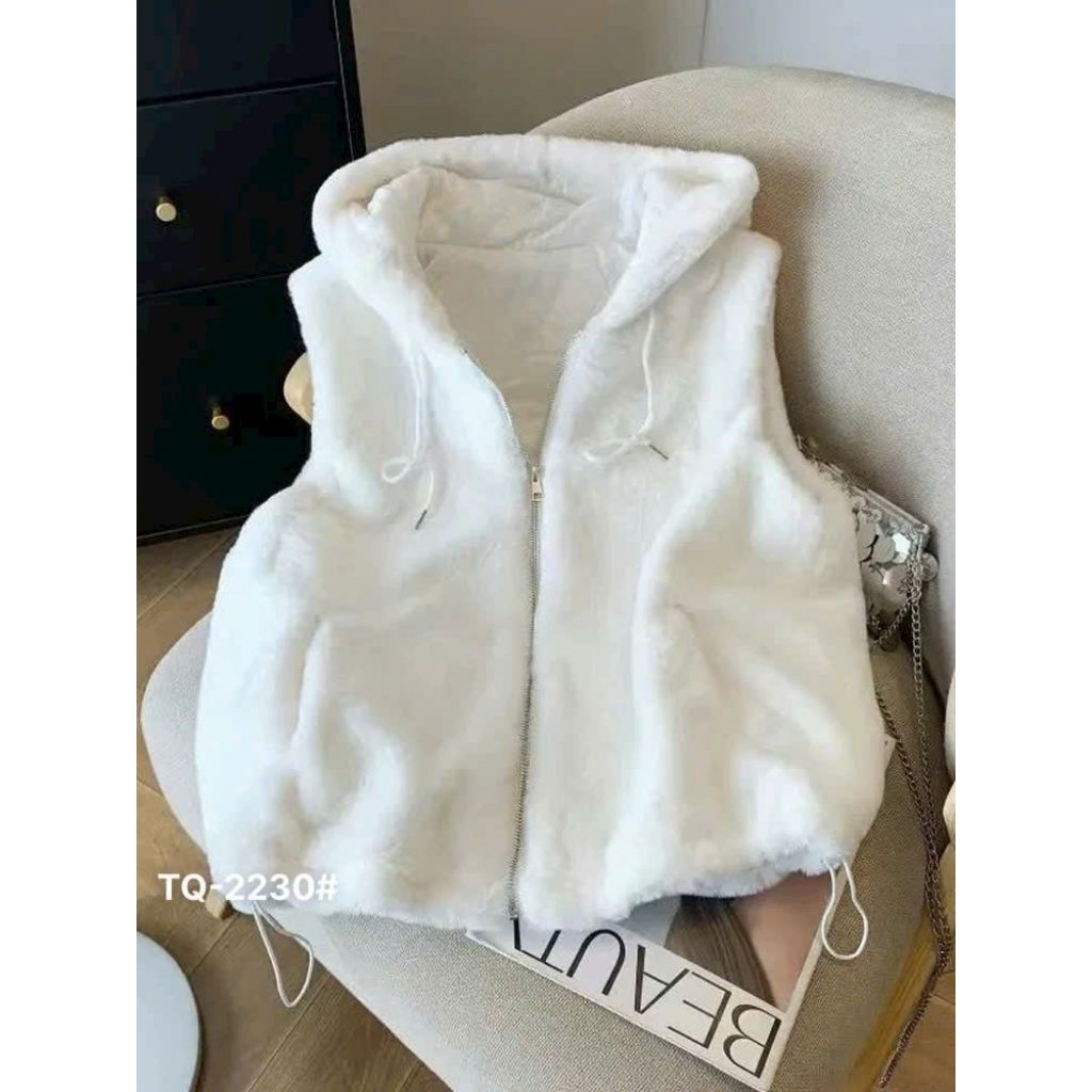 Áo gile nữ lông trẻ trung, Áo khoác gile nữ sang chảnh