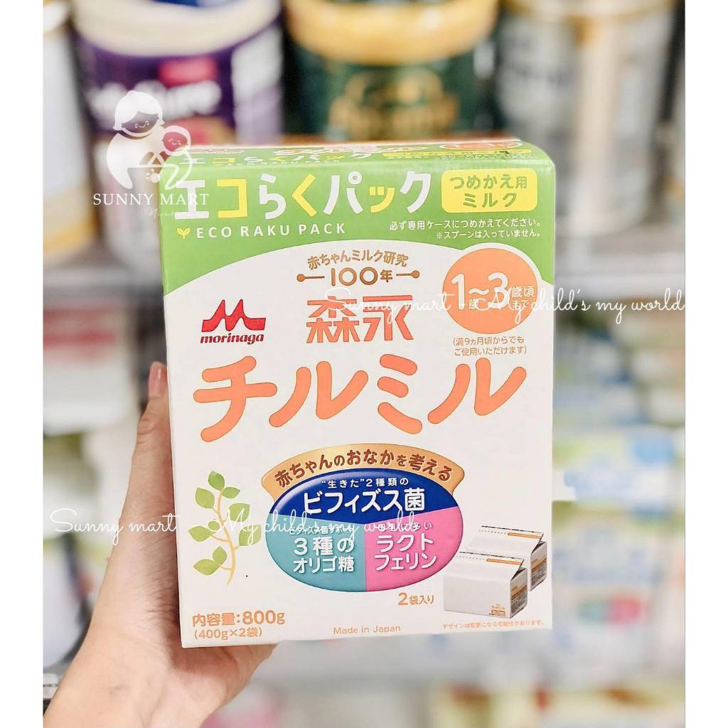 Sữa Morinaga hộp giấy refill 1-3Y ( 400g x 2 )